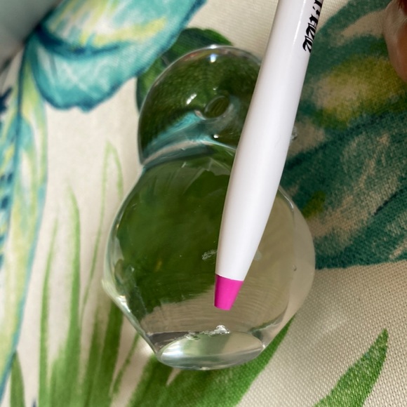 Large Vintage Glass Paperweight Baby Chick Bird Figurine Clear Tall 3.5 inches - Picture 11 of 12